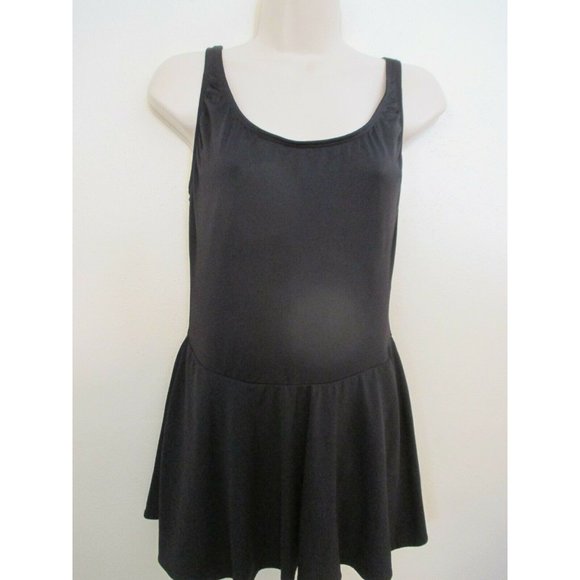 Anne Klein for Sirena‎ Size 16 1 pc Black Bathing Swimsuit w/ Swim Skirt Women's - Picture 1 of 6